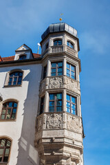 Sunny day on the street of the old town. Munich, Germany
