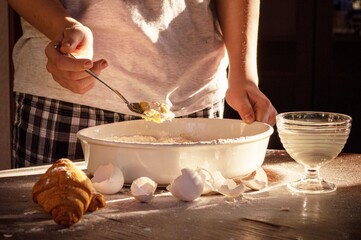 person preparing 