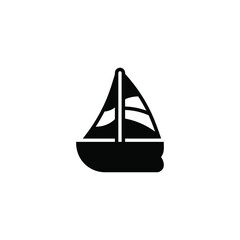 boat logo icon design with black colour