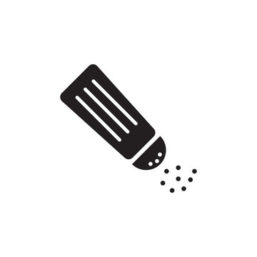 recommend clip art: Salt shaker seasoning line art vector icon for food apps and websites