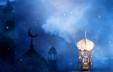 Arabic lantern, Ramadan kareem background