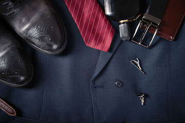 man accessories on the suit