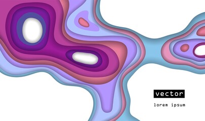 Vector background. 3D abstract paper art style, design layout for business presentations, flyers, posters, prints, cards, brochure cover.