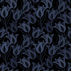 Fototapeta na wymiar Blue tulips