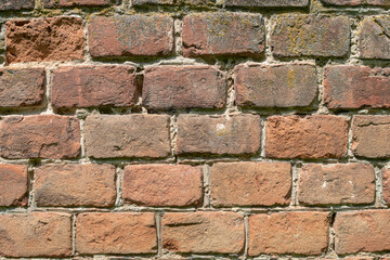 Old centenary brickwork as background