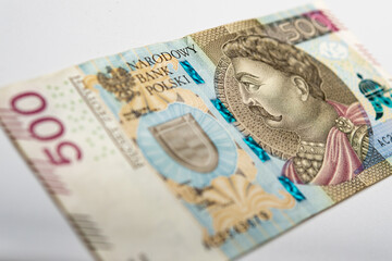 polish banknote paper money 500 PLN zloty