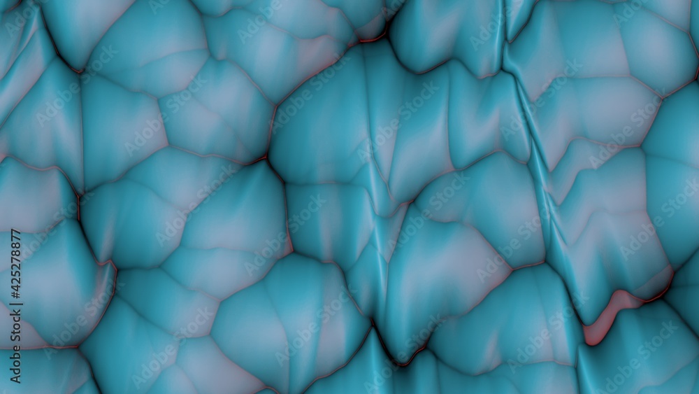 Poster compressed blue soft spheres. abstract texture or wallpaper for a desktop background for a pc or sma