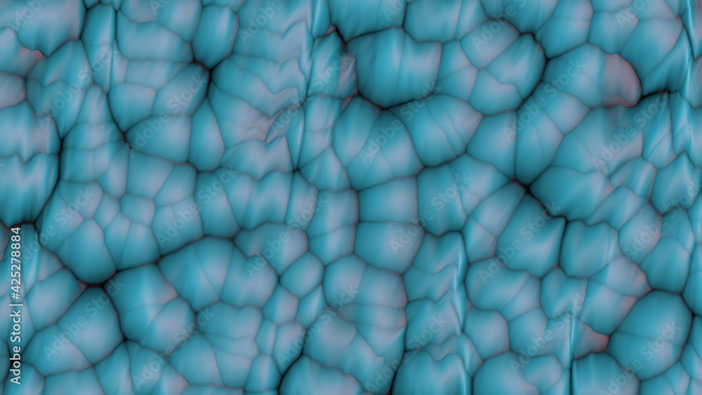 Poster compressed blue soft spheres. abstract texture or wallpaper for a desktop background for a pc or sma