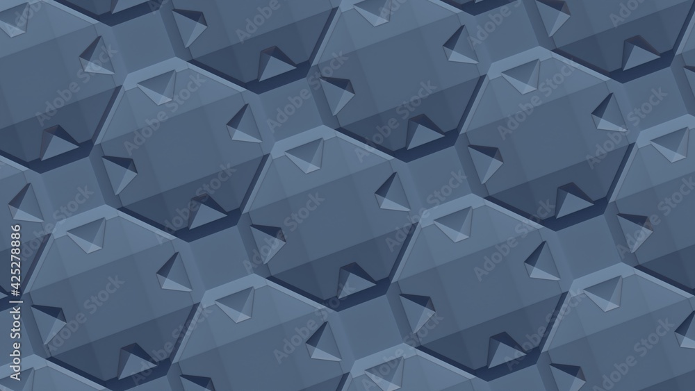 Poster technological plane from volumetric squares and triangles. abstract texture or wallpaper for a deskt