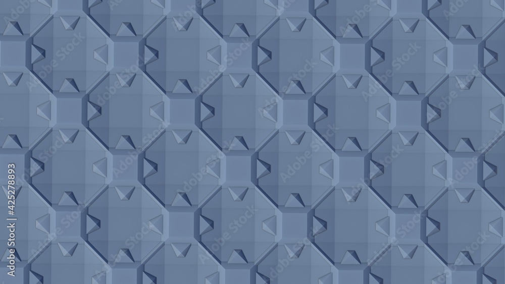 Poster technological plane from volumetric squares and triangles. abstract texture or wallpaper for a deskt