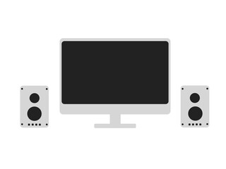 Monitor vektor flat style