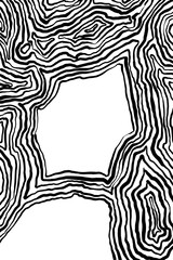 Modern black and white abstract wave line pattern. Vector illustration. Copyspace.