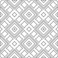 Geometric vector pattern with triangular elements. Seamless abstract ornament for wallpapers and backgrounds. Black and white colors. 