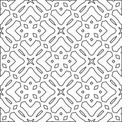 Geometric vector pattern with triangular elements. Seamless abstract ornament for wallpapers and backgrounds. Black and white colors. 