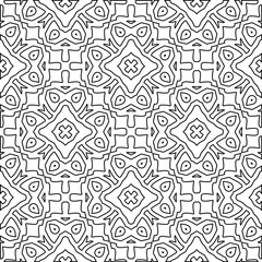 Geometric vector pattern with triangular elements. Seamless abstract ornament for wallpapers and backgrounds. Black and white colors. 