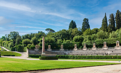 Obelisk In Boboli Garden In Florence