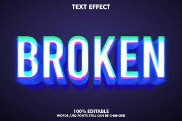 Fototapeta premium Modern glitch text effect for modern culture