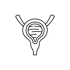 Human organ bladder color line icon. Pictogram for web page, mobile app