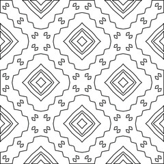 Geometric vector mandala with triangular elements. abstract ornament for wallpapers and backgrounds. Black and white colors.