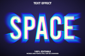 Modern editable text effect with blur style