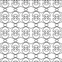  Geometric vector pattern with triangular elements. Seamless abstract ornament for wallpapers and backgrounds. Black and white colors. 