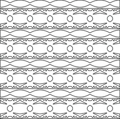 Fototapeta premium Geometric vector pattern with triangular elements. Seamless abstract ornament for wallpapers and backgrounds. Black and white colors. 