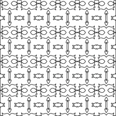  Geometric vector pattern with triangular elements. Seamless abstract ornament for wallpapers and backgrounds. Black and white colors. 