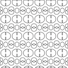  Geometric vector pattern with triangular elements. Seamless abstract ornament for wallpapers and backgrounds. Black and white colors. 
