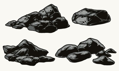 Set of gray stones © DGIM studio