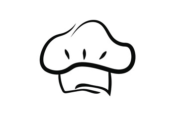 Design symbol chef hat icon flat vector.