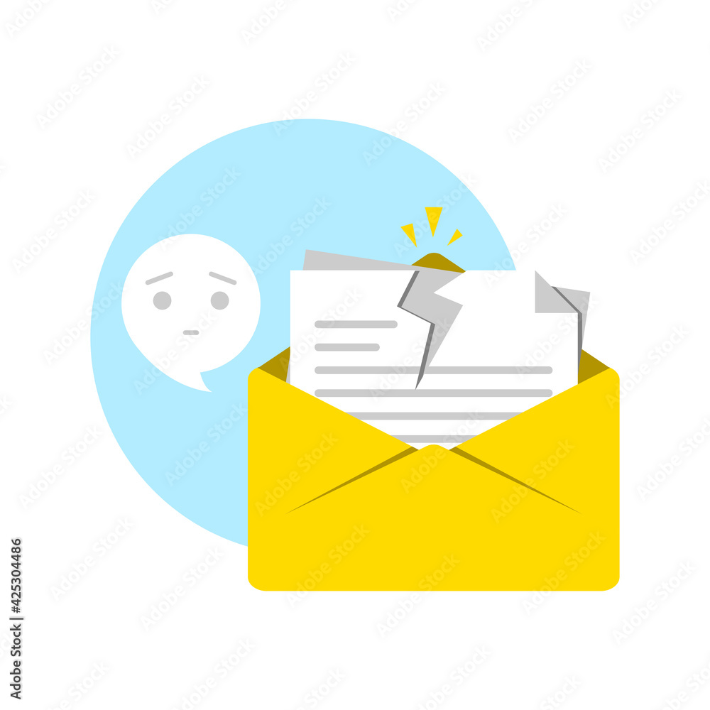 Poster unsubscribe email notification concept illustration flat design vector eps10. modern graphic element