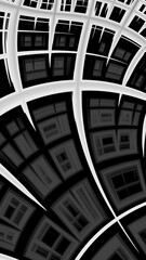 Ornate black and white 3D background