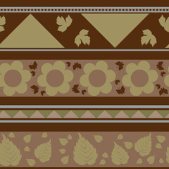pattern of linear patterns in brown tones, cartoon illustration, vector,