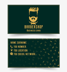 barbershop business card template	
