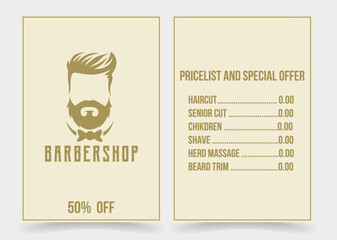 social media template banner for barbershop and hairstylist. fully editable instagram and facebook square frame puzzle organic sale. Banner with price tags for haircuts.