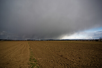 storm over the field