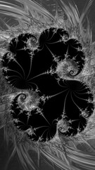 Ornate black and white 3D background