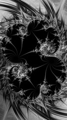 Ornate black and white 3D background