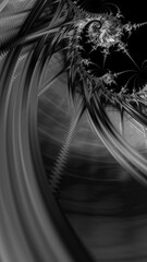 Ornate black and white 3D background