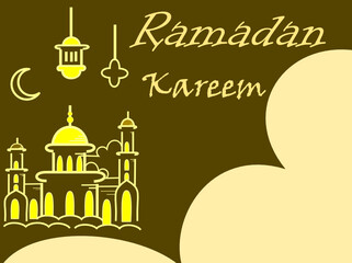 eid background with mosque