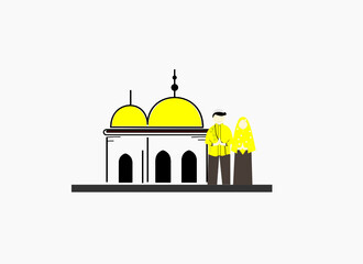 taj mahal vector illustration