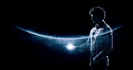 The universe within . Mixed media