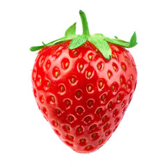 Studio macro shot of Fresh strawberry isolated on white background