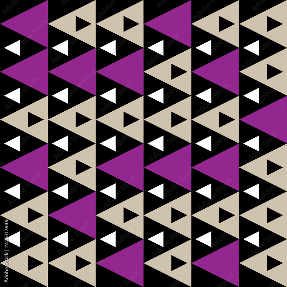 Poster repetition of geometric tiles made of triangles. vector seamless pattern. modern stylish texture for