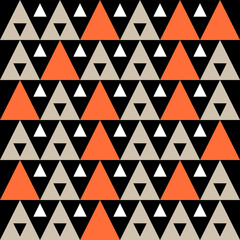 Vector seamless pattern. Modern stylish texture. Repetition of geometric tiles made of triangles.