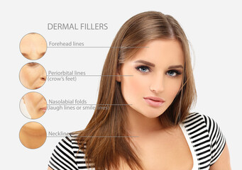 dermal filler treatments .Hyaluronic acid injections for specific areas.Correct wrinkles.
