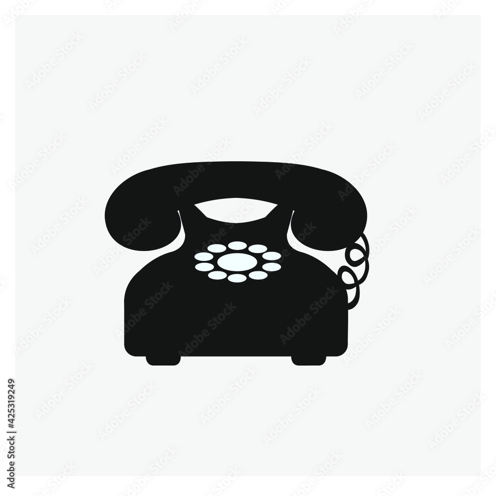 Poster telephone vector icon. editable stroke. linear style sign for use on web design and mobile apps, log