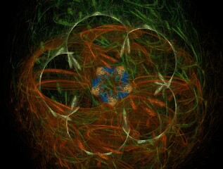 Imaginatory fractal background generated Image