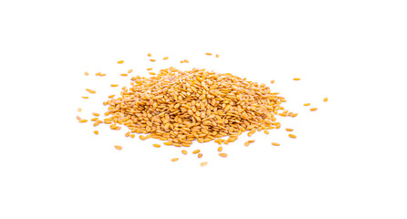 flax seeds isolated on white background