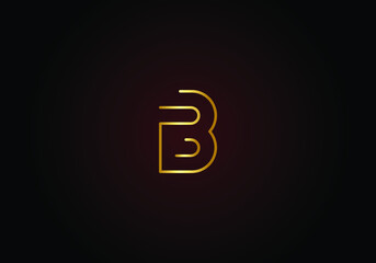 Initial Gold letters bb linked monogram logo vector. Business logo monogram with two overlap letters inside circle isolated on black background
